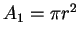 $ A_{1}=\pi r^2$