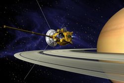 Cassini during orbit insertion